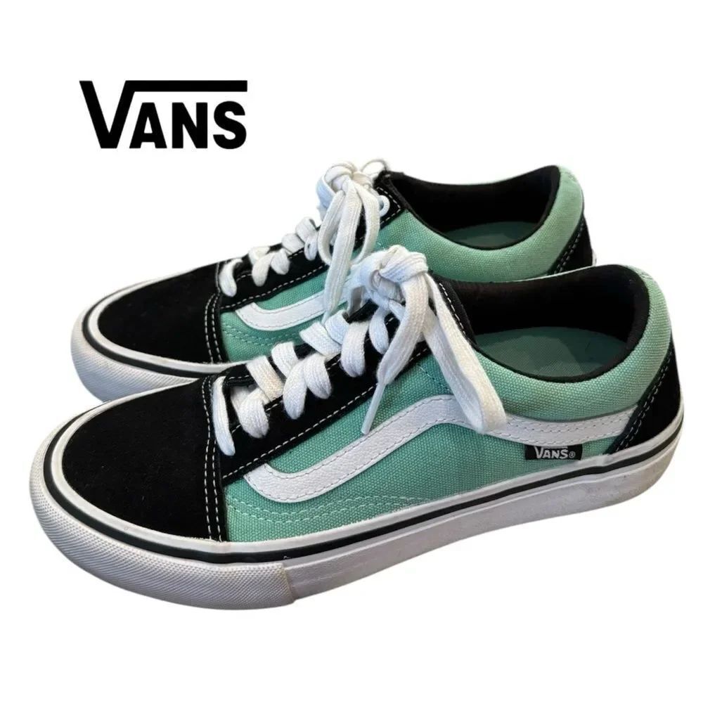 Vans Skate Old Skool Jade Black White Shoes Sneakers 6 38